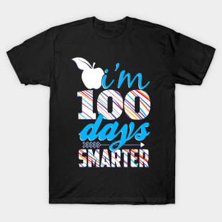 100th Day Of School Funny I'm 100 Days Smarter Kids Learning T-Shirt